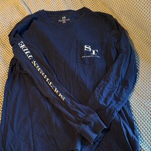 Southern Tide Navy Long Sleeve Kids Tee